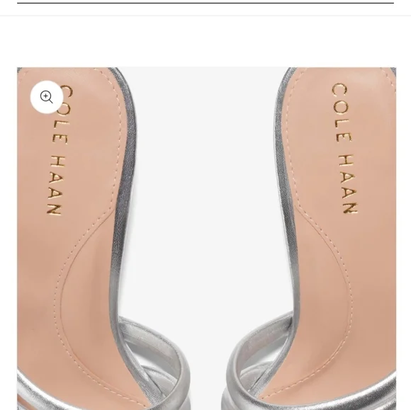 Cole Haan Silver Heeled Sandals with Strappy Design. Size 7 - Picture 11 of 11